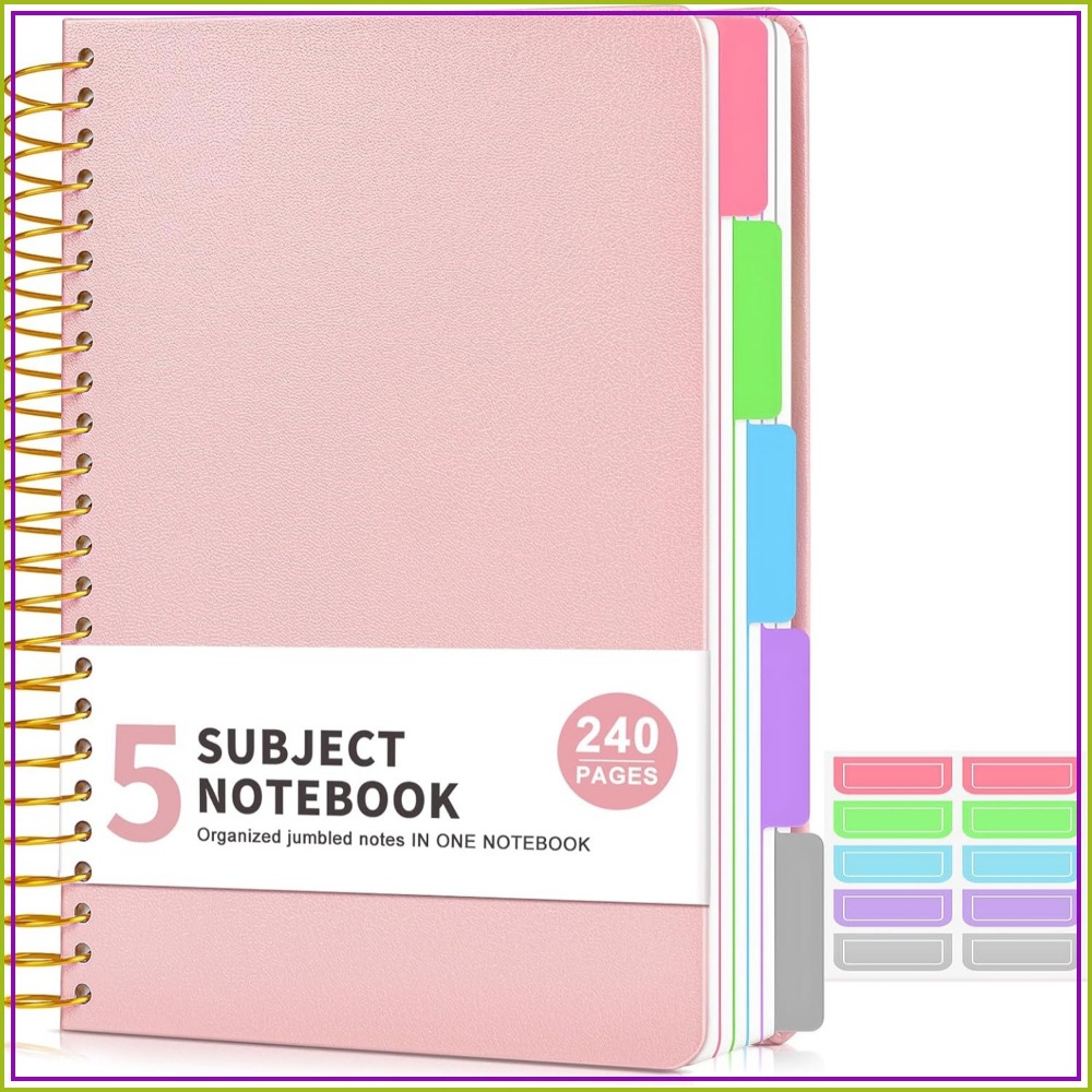 Graph Paper Pad - 5 Subject Notebook College Ruled 240