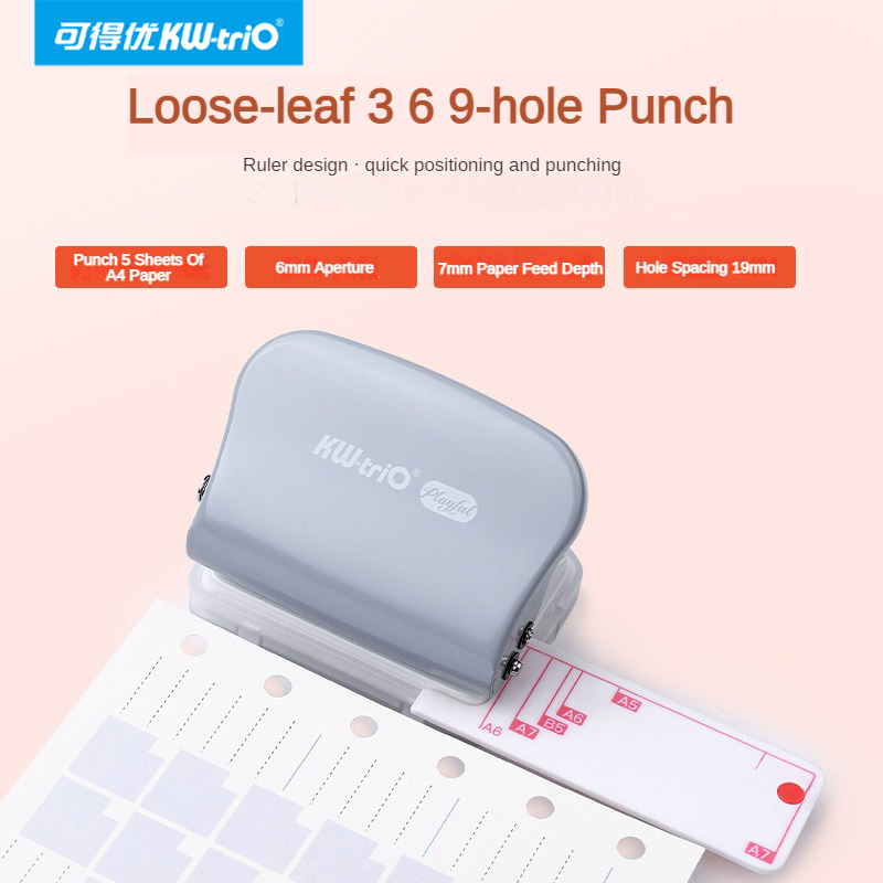 Paper Punch 3 Hole - KW-Trio A5 B5 A6 3Hole 6Hole