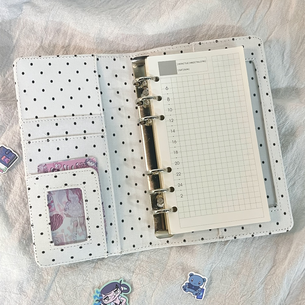 A6 Polka Dot Cloth Binder Note - Graph Paper Pad 评论和价格