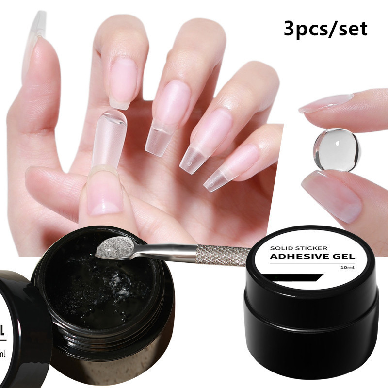3pcs/set Solid Nail Tips Gel S - Glue Stick Pack 评论和价格