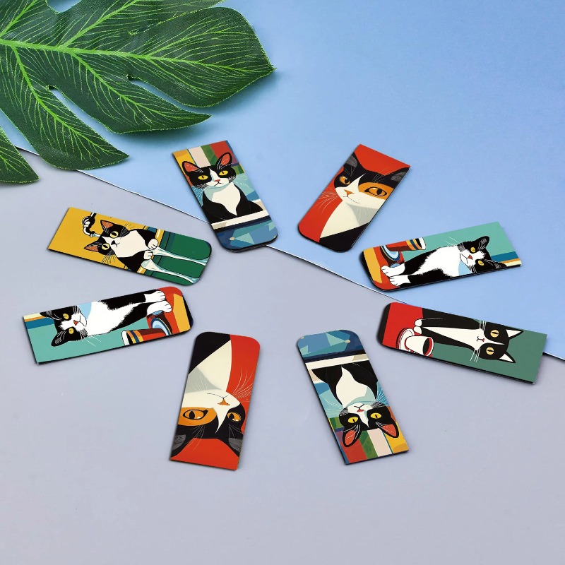 5PCS Simple And Fun Cat Magnet - Office Supply Office Stationery Items 评论和价格