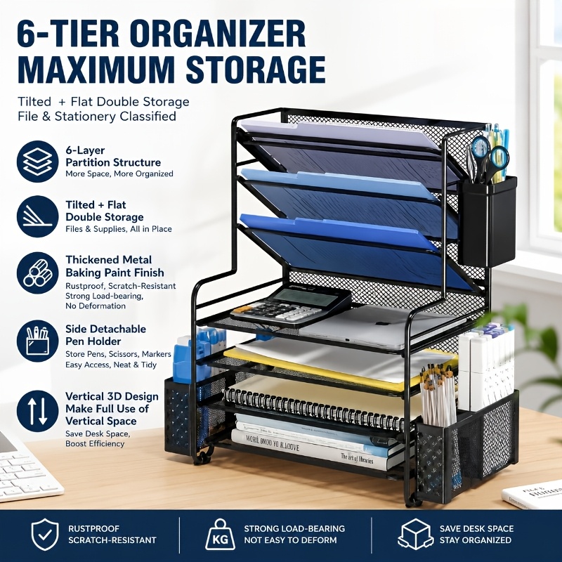 Desk Organizer Storage Contain - File Folder Hanging 评论和价格
