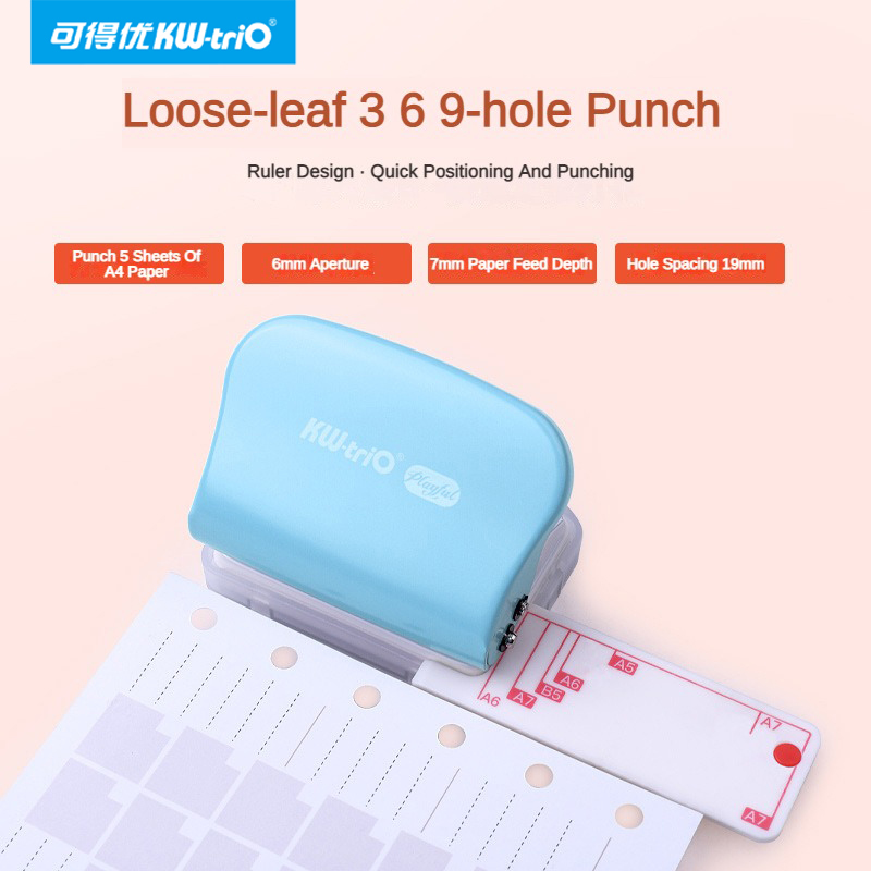 KW-Trio A5 B5 A6 3Hole 6Hole 9 - Paper Punch 3 Hole 评论和价格