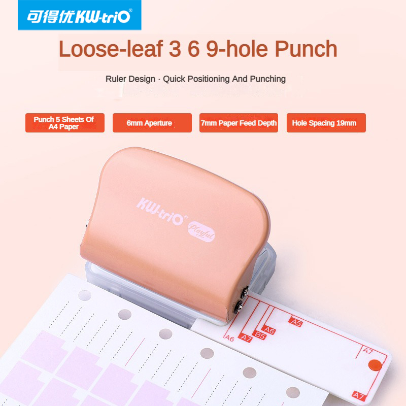 KW-Trio A5 B5 A6 3Hole 6Hole 9 - Paper Punch 3 Hole 评论和价格