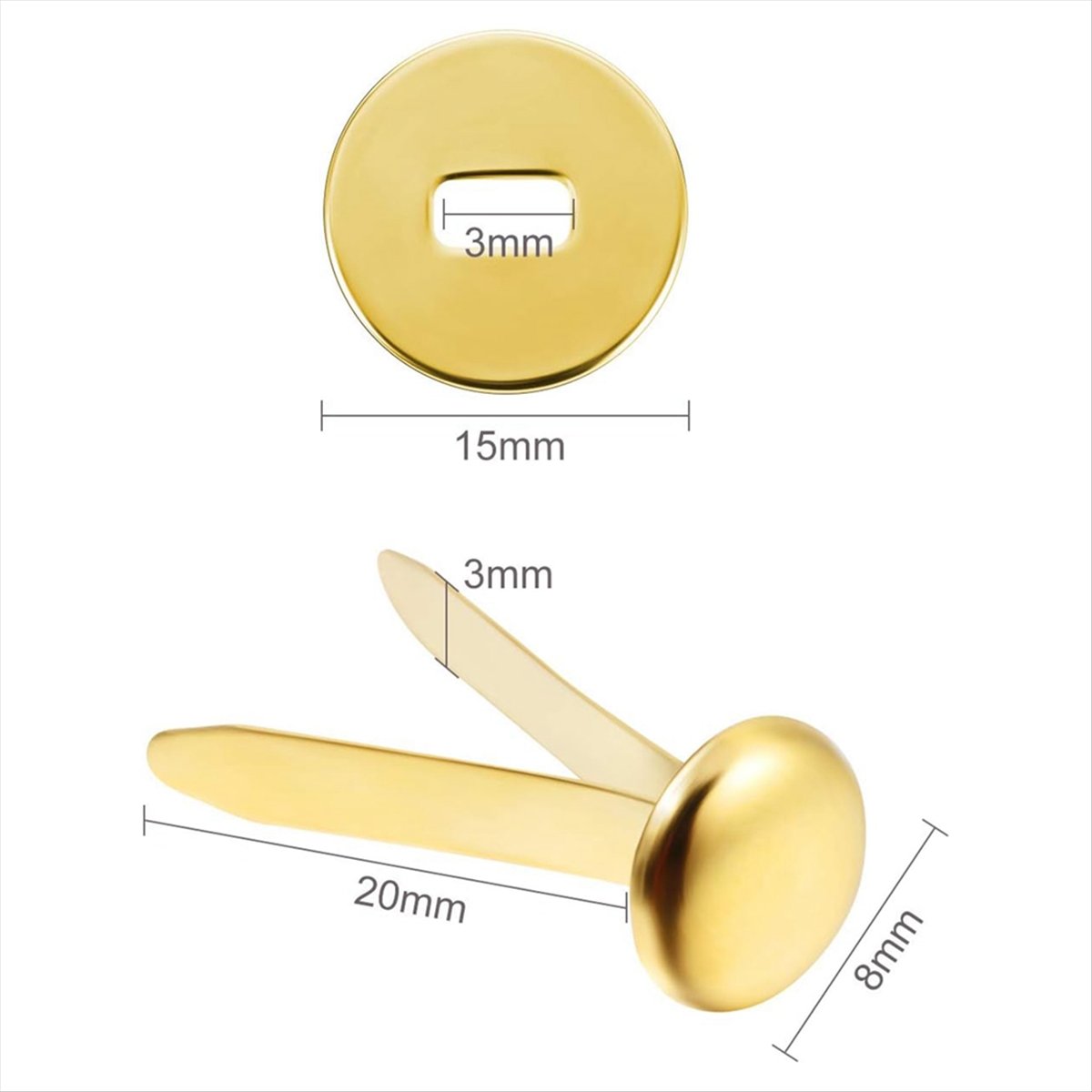 A78I 300 Pieces 3/4 Inch Brass - Paper Punch 3 Hole 评论和价格