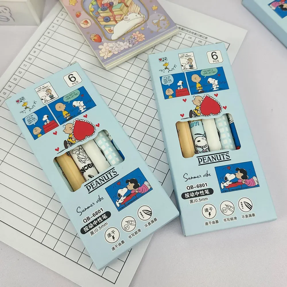 6 Pcs Snoopy Gel Pen Set 0.5mm - Gel Ink Pen Set 评论和价格